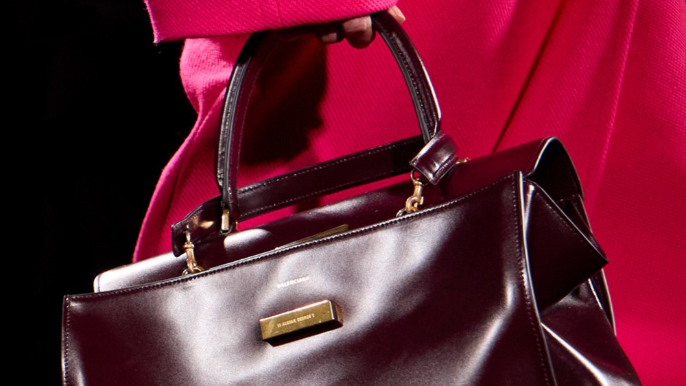 Balenciaga's new Hourglass Avenue bag, as seen on its fall 2026 runway.